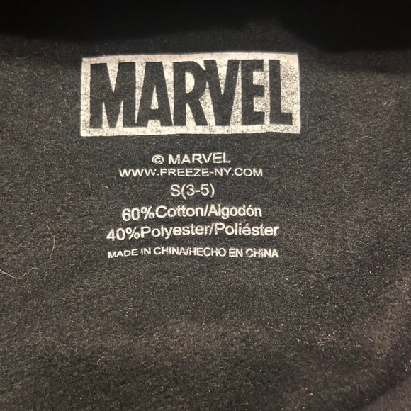 Marvel Black Hoodie with Superhero Graphics - Picture 4 of 4